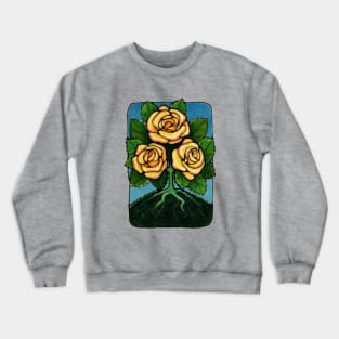 Three of Roses Crewneck Sweatshirt